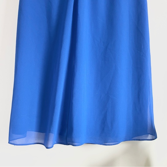 NWT Lauren Ralph Lauren Sapphire or Royal Blue Ruched Faux Wrap Dress Sz 6 - Picture 11 of 11